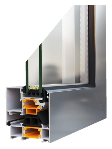 Aluminium profile corner in a gloss finish
