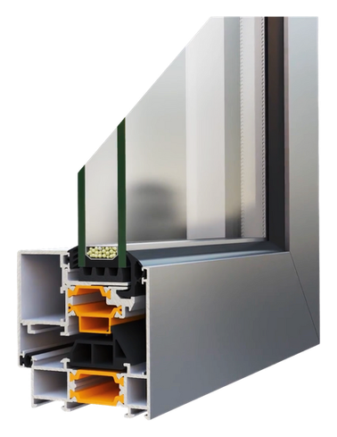 Aluminium profile corner in a matt finish