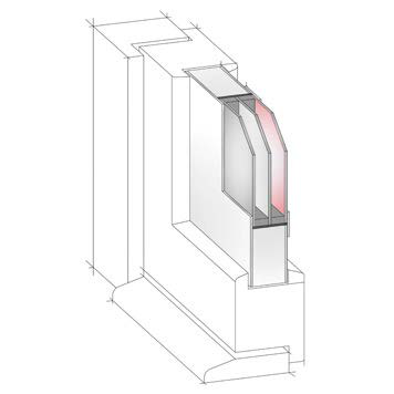 Diagram of a door panel inserted in the sash