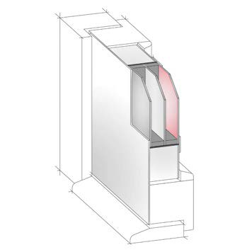Diagram of a panel covering the outside of the door sash