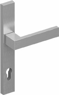 Stainless-steel lever handle set with long backplate